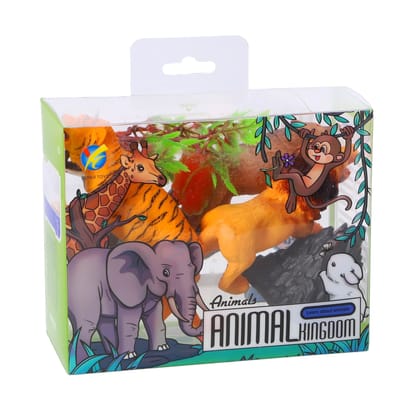 KiddyGo wilde dieren speelset - 8 delig - kunststof speelgoed dieren.