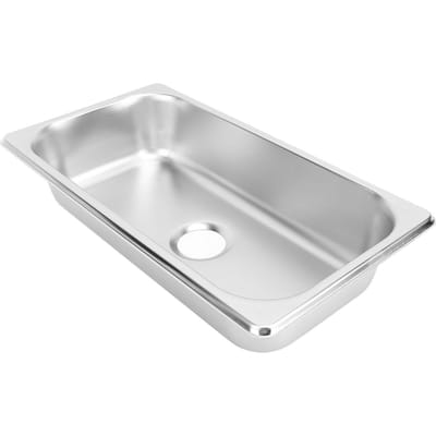 RV Spoelbak 304 Roestvrij Staal 12.8x6.93x2.56in Ingebouwde Handwasbak met 40mm Afvoeraansluiting voor white