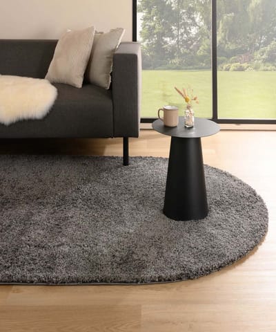 Vloerkleed ovaal hoogpolig - Shaggy Trend grijs 100x150