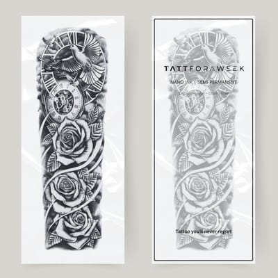 Nep tattoo sleeve duif | Neptattoo volwassenen | Tijdelijke tattoo voor volwassenen | Temporary tattoo | Plaktattoos voor volwassenen | Neptattoos | Probeer zorgeloos een tattoo | tattforaweek