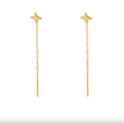 Jolie oorbellen - Fanciy.nl - goud - gold plated - hangers - ster - sterren - dangling - star