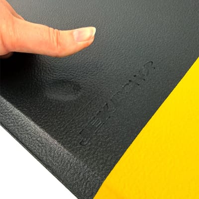 Anti vermoeidheidsmat WS-1 voor kortdurend staand werk - Geel & Zwart - 1000 cm x 91 cm x 9,5 mm- - Veerkrachtig schuim - 9,5 mm - Voor binnen