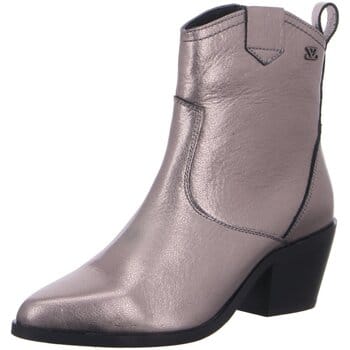 Lazamani - Ambre Dames Enkellaarsjes Leer Pewter - Maat 37