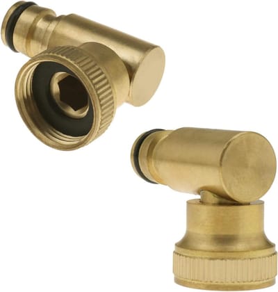 Dailygoods - Hydrogarden 2 x tuinslang-hoekverbinding, 90 graden, slanghoekschroefverbinding, sneldraadaansluiting, 1,9 cm (3/4 inch) tuinslang-schroefdraad