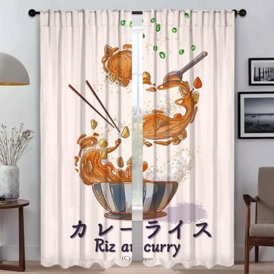 Verduisterend Gordijn voor Kamer 2 Panelen Digitale Illustraties Tule voor Slaapkamer Home Interieur Gordijnen 2 Stuks Scheidingsschermen Kind W50xH70cmx2pcs-CL