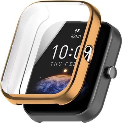 Beschermende watch case - hoesje - geschikt voor Amazfit Bip 3/Bip 3 Pro - rosegoud