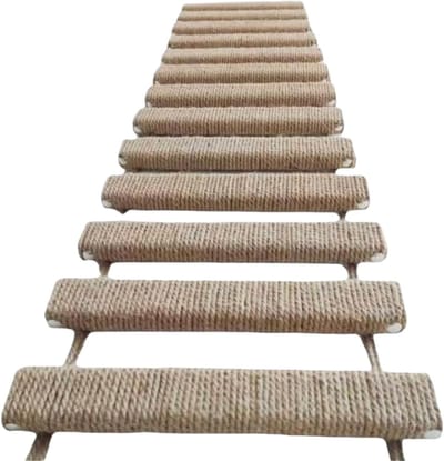 Kattenwandladder - Kattenbrug Klimplank - Katten Actief Houden - Natuurlijke Materialen - 102 cm - Niet gespecificeerd