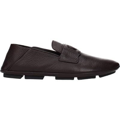 Dolce & Gabbana Bruine Leren Instappers