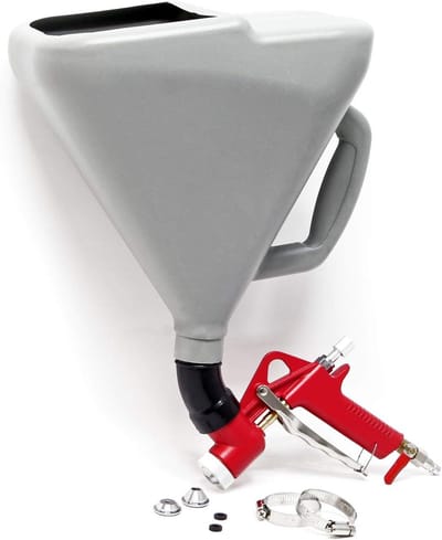 Spuitpistool Pleisterwerk - Verfsproeier Kalkspuit - Snel Oppervlakken Behandelen - 75 Liter Trechter - 4/6/8 mm Nozzles - Rood