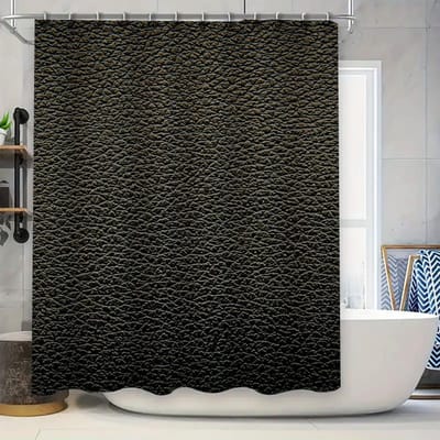 Zwart Waterdicht Douchegordijn met 3D Effect Textuur Badkamer Decoratieve Douchepanelen voor Thuisgebruik 90x180cm