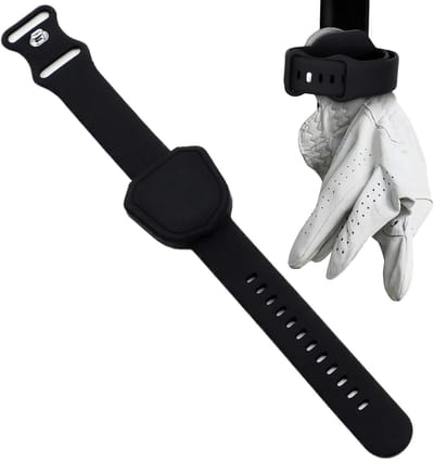 Afstandsmeter Houder - Bevestigingsriem Montage - Golfen Buiten Spelen - Magnetische Veilige Grip - ca. 278 x 22 cm - Zwart