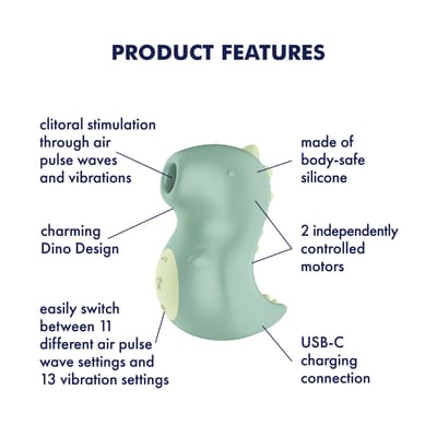 Satisfyer - Din-OOOH - Luchtdruk Vibrator - Groen