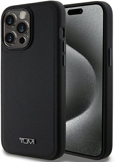 Tumi Serie - Leren iPhone Hoesje - iPhone 15 Pro Max - MagSafe - Zwart
