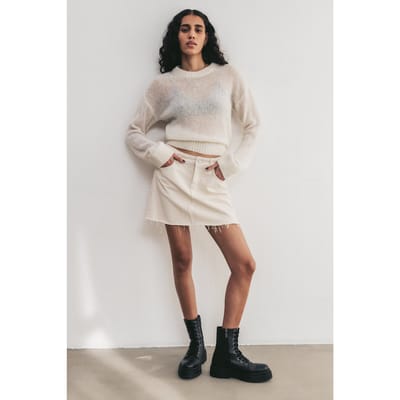 Mikuta The Ecru Fine Knitted Sweater Größe: M | Pullover Outlet | Damen | Braun