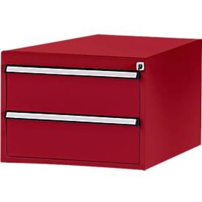 Manuflex onderbouw met schuifladen, voor werkbank Profi diepte 700 mm, robijnrood