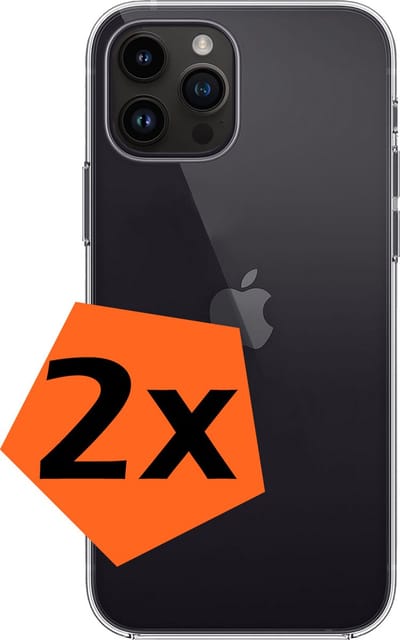 Hoes - 2 Stuks - Geschikt voor Apple iPhone 15 Pro - Sterk & Shockproof - Case Siliconen - Back Cover - Telefoon Hoes - Transparant