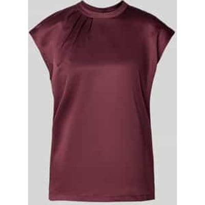 T-shirt met draperieën en kapmouwen