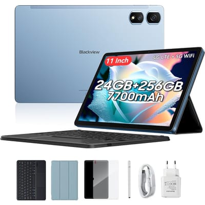 Refurbished Blackview Tab 16 Pro tablet Android 14 24GB RAM 256GB ROM Gaming tablet groot display 11 inch tablets 8+256 blauw