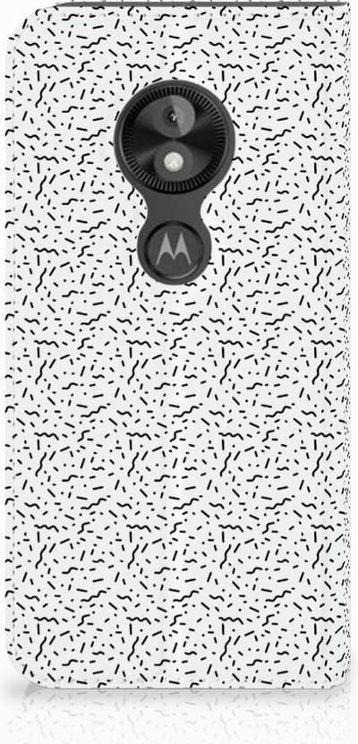 Motorola Moto E5 Play Hoesje met Magneet Stripes Dots