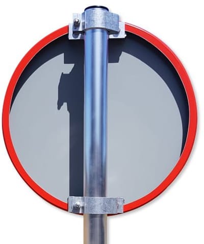 Bord Verboden voor campers - Weerbestendig Aluminium - Ø40 cm - Bevestiging: Met paal 150 cm + paalbeugels + paaldop