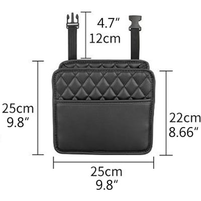 Autostoelrugleuning Organizer PU Leer Voor- en Achterbanken Auto Organizer Box Grote Capaciteit Auto gray