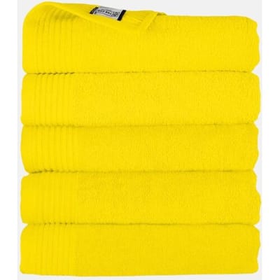 The One Towelling Badhanddoek - 70x140 cm - 5 stuks - Hotelkwaliteit - 450 g/m² - 100% Gekamd katoen - Geel