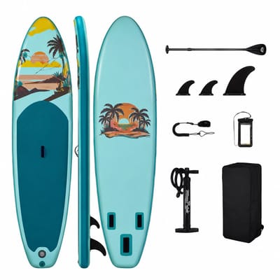 Jurrys sup board - Surfboard - Surfplank - Opblaasbaar - Complete set - Allround - Lengte 335cm - Draagvermogen van 190kg - Blauw