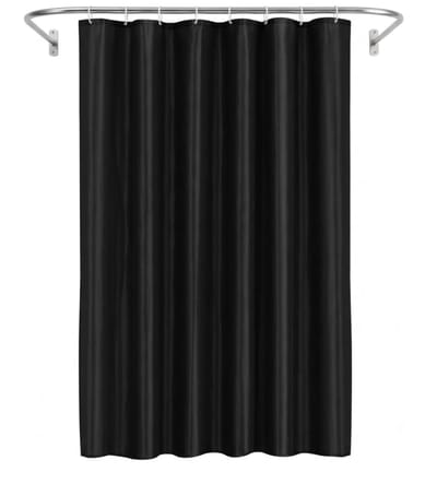 CRLYN® Douchegordijn Anti Schimmel - Gordijn voor Douchestang - Doucheset - Zwart