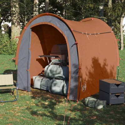 vidaXL - Opbergtent - waterdicht - grijs - en - oranje