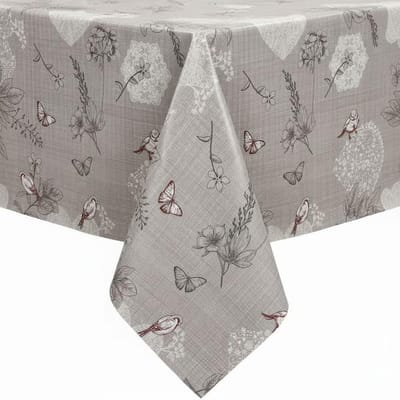 Protecttable - Rond Tafelzeil Vogels en Vlinders ⌀138cm - Tafelkleed Afwasbaar - Kunststof