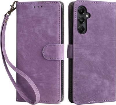 Coverup Hoesje - Geschikt voor Samsung Galaxy A05s Hoesje - Coverup Book Case met Koord - Paars