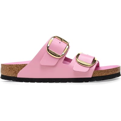 Dames muiltjes Birkenstock Arizona Big Buckle Natural Leather Patent