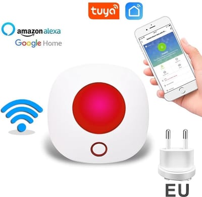CT80WR Tuya WiFi Model Infrared Motion Detector Solar Outdoor PIR Wireless Strobe Siren Detector Sound Alarm