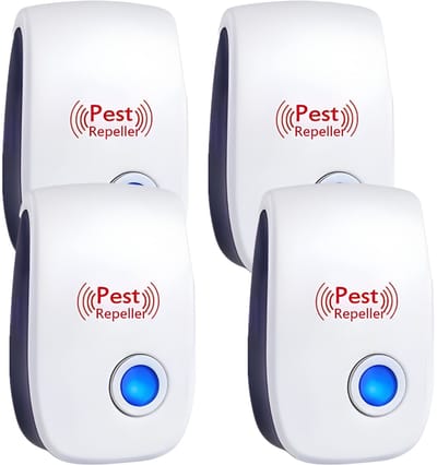 Muizenverjager - Ultrasonisch - 4 Stuks - Pest Repeller - Ultrasone Verjagers - Muizen Bestrijding - Insecten Verjager - Velig & Geluidsloos - Incl. E-book