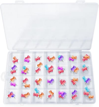 Transparante Plastic Opbergdoos voor Sieraden, Beads en Nagelkunst - Multi-pocket Wandorganizer met Schroefbevestiging