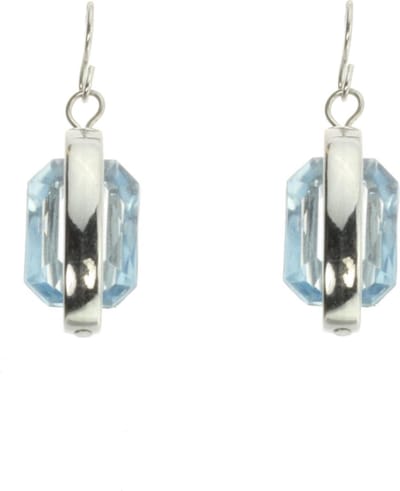 Behave - Oorhangers dames - Aqua chic - Zilverkleur - Nikkelvrij