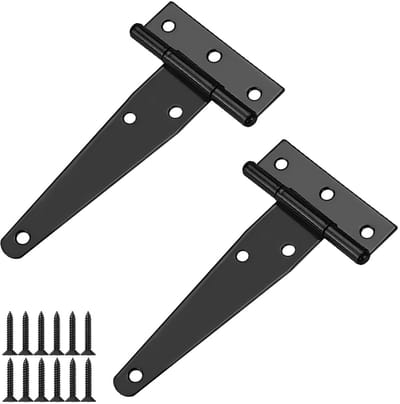 Dailygoods- Deurscharnieren 100mm - T-Scharnieren - Zwart - Scharnieren Keukenkastjes - Kleine Scharnieren - Duurzaam en Roestvrij.