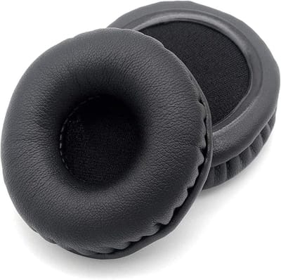 Dailygoods- Oorkussens Vervangend - 50 mm Ronde Oorkussens - Kunstleer/Schuim - Zacht/Duurzaam - Comfortabele Touch - Verbeterde Ruisonderdrukking - Hoofdtelefoon Oorkussens