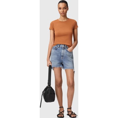AllSaints Stevie Tee Pecan Brown Taglia: XS | Maglie Sportivi Outlet | Donna | Marrone