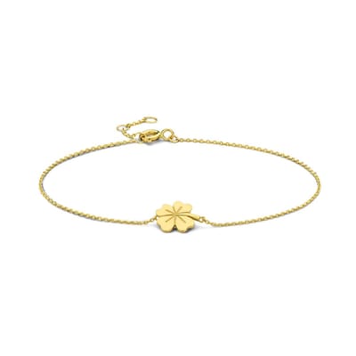 14K Geelgoud Armband Klaver 16,5 - 17,5 - 18,5 Cm 4028190
