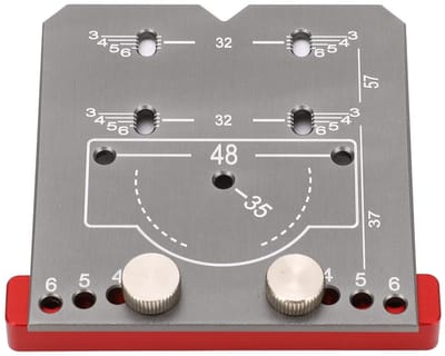 Allecto - Scharnier Jig Boor Gids - Aluminium Kast Hardware Tool - Verstelbaar - Voor Deurkasten - Scharnier Montage - Precisie en Gebruiksgemak