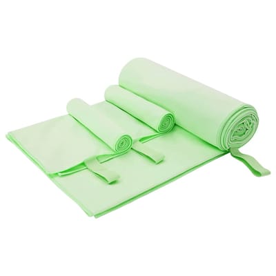 vidaXL - Sporthanddoek - Set - 3 - st - Groen - 210 - x - 100 - cm