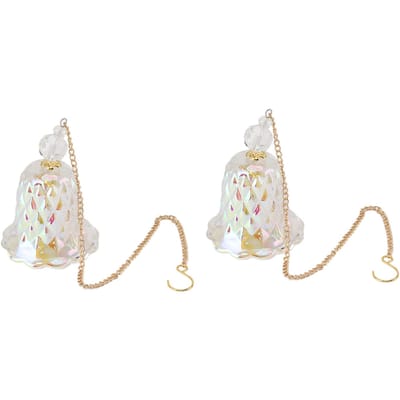 Kleurrijke Kristallen Bel Transparante Hangers Raam Prisma's voor Huis Bruiloft Tuin Kerst white