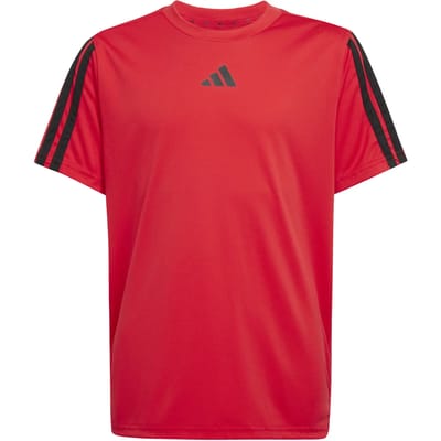 Adidas Train Essentials 3 Stripes T-shirt Met Korte Mouwen Rood 7-8 Years Jongen