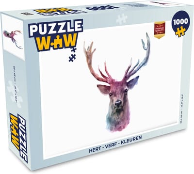 Puzzel Hert - Verf - Kleuren - Legpuzzel - Puzzel 1000 stukjes volwassenen