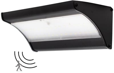 Iplux® Solar LED Wandlamp SafeSense Pro - 900 lumen - Hoge Kwaliteit - Bewegingssensor - IP65 - 4000K - Aluminium
