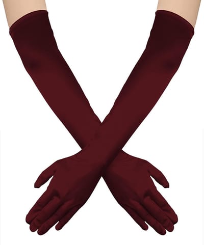 Dailygoods- Handschoenen Dames 52cm - Lange Satijnen Handschoenen - Elegant Retro Ontwerp - Ademend en Rekbaar - Comfortabel en Duurzaam - Perfecte Pasvorm - Opera Handschoenen