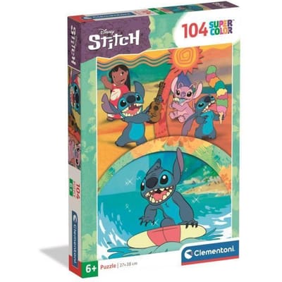 Clementoni - Stitch - Puzzles 104 Pieces Super - Puzzle enfant - Des 6 ans - 38x27cm