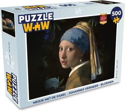 Puzzel Meisje met de parel - Johannes Vermeer - Bloemen - Legpuzzel - Puzzel 500 stukjes