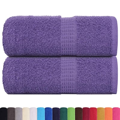 vidaXL - Washandjes - FROGN - 2 - st - 30x30 - cm - 360 - g/m² - paars
